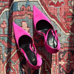 ZARA hot pink platform heels